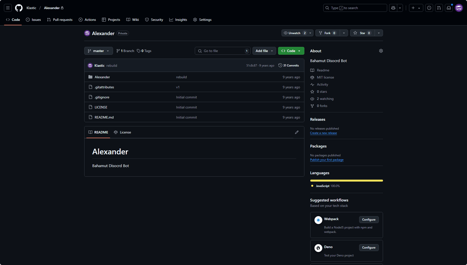 Chat Bot screenshot
