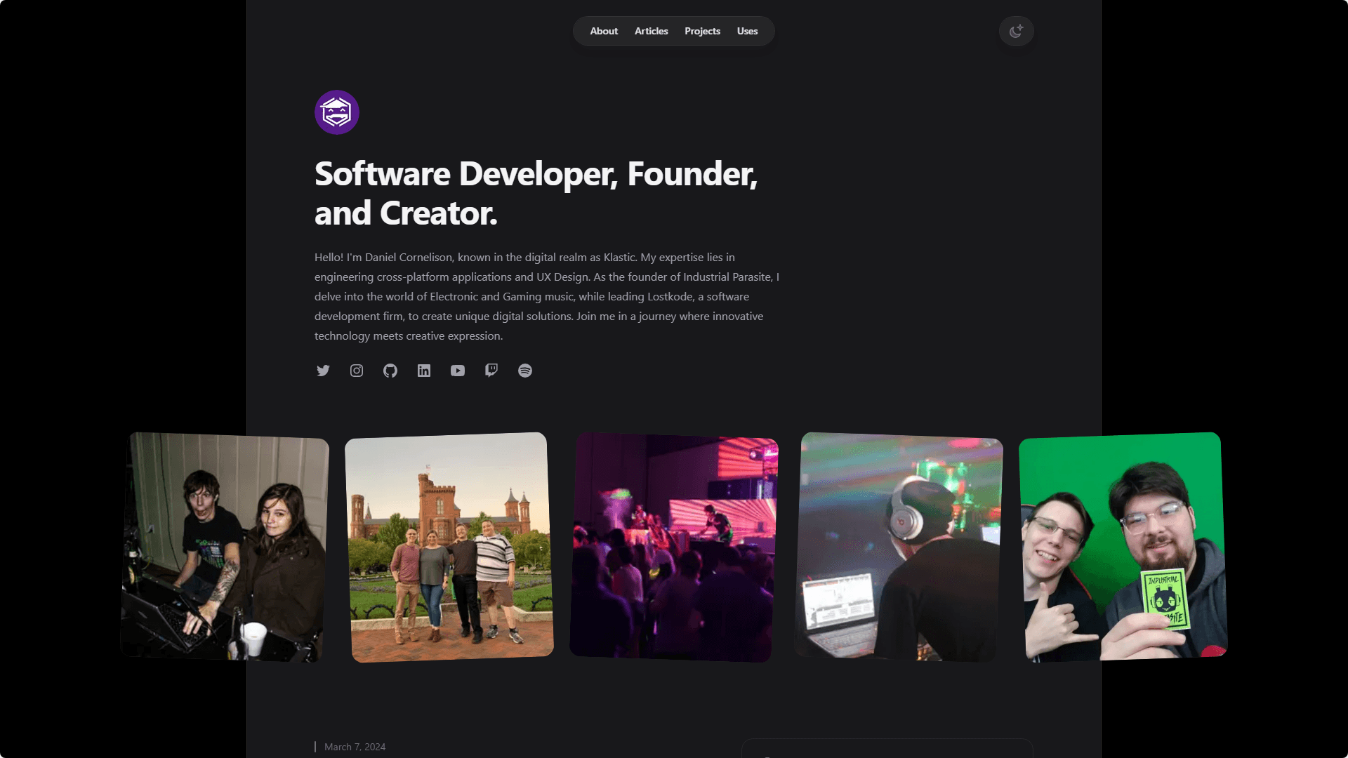 Klastic.me screenshot